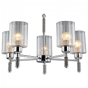 Люстра Omnilux Dronero OML-66503-05 цвет плафона/подвески Прозрачный, цвет арматуры Хром