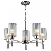 Люстра Omnilux Dronero OML-66503-05 цвет плафона/подвески Прозрачный, цвет арматуры Хром-1