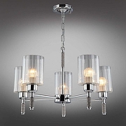 Люстра Omnilux Dronero OML-66503-05 цвет плафона/подвески Прозрачный, цвет арматуры Хром-2
