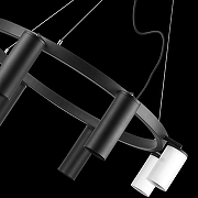 Люстра Lightstar Rullo LR018874364 цвет плафона/подвески Белый, Черный, цвет арматуры Черный-3