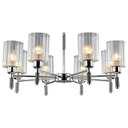 Люстра Omnilux Dronero OML-66503-08 цвет плафона/подвески Прозрачный, цвет арматуры Хром