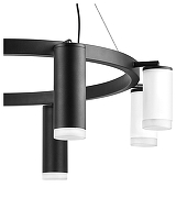 Люстра Lightstar Rullo LR0188743640 цвет плафона/подвески Белый, Черный, цвет арматуры Черный-3