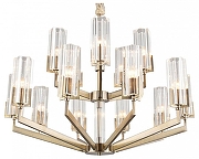 Люстра Omnilux Ledro OML-69903-15 цвет плафона/подвески Прозрачный, цвет арматуры Бронза