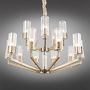 Люстра Omnilux Ledro OML-69903-15 цвет плафона/подвески Прозрачный, цвет арматуры Бронза-1
