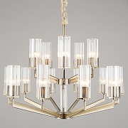 Люстра Omnilux Ledro OML-69903-15 цвет плафона/подвески Прозрачный, цвет арматуры Бронза-4