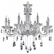 Люстра Omnilux Valledoria OML-70203-08 цвет плафона/подвески Прозрачный, цвет арматуры Прозрачный, Хром