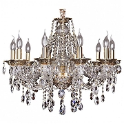 Люстра Omnilux Gadoni OML-74803-10 цвет плафона/подвески Прозрачный, цвет арматуры Золото, Прозрачный