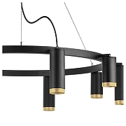 Люстра Lightstar Rullo LR02037587540 цвет плафона/подвески Черный, Золото, цвет арматуры Черный-3