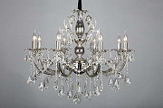 Люстра Omnilux Grosseto OML-77713-08 цвет плафона/подвески Прозрачный, цвет арматуры Серебро-3