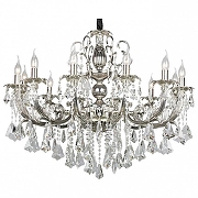 Люстра Omnilux Grosseto OML-77713-12 цвет плафона/подвески Прозрачный, цвет арматуры Серебро