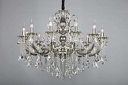 Люстра Omnilux Grosseto OML-77713-12 цвет плафона/подвески Прозрачный, цвет арматуры Серебро-2