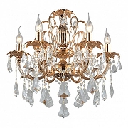 Люстра Omnilux Grosseto OML-77723-06 цвет плафона/подвески Прозрачный, цвет арматуры Золото