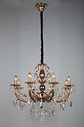 Люстра Omnilux Grosseto OML-77723-08 цвет плафона/подвески Прозрачный, цвет арматуры Золото-1