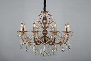 Люстра Omnilux Grosseto OML-77723-08 цвет плафона/подвески Прозрачный, цвет арматуры Золото-2