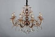 Люстра Omnilux Grosseto OML-77723-08 цвет плафона/подвески Прозрачный, цвет арматуры Золото-3