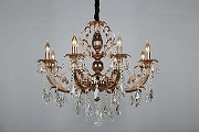 Люстра Omnilux Grosseto OML-77723-08 цвет плафона/подвески Прозрачный, цвет арматуры Золото-4
