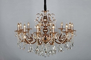Люстра Omnilux Grosseto OML-77723-12 цвет плафона/подвески Прозрачный, цвет арматуры Золото-3