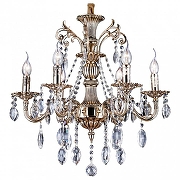 Люстра Omnilux Aosta OML-78903-06 цвет плафона/подвески Прозрачный, цвет арматуры Золото