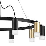 Люстра Lightstar Rullo LR0204053751 цвет плафона/подвески Белый, Золото, Черный, цвет арматуры Черный-3