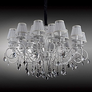 Люстра Omnilux Mezzano OML-79103-18 цвет плафона/подвески Белый, Золото, Прозрачный, цвет арматуры Белый-1