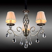 Люстра Omnilux Mezzano OML-79113-03 цвет плафона/подвески Бежевый, Прозрачный, цвет арматуры Бронза-2