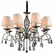 Люстра Omnilux Mezzano OML-79113-08 цвет плафона/подвески Бежевый, Прозрачный, цвет арматуры Бронза-1