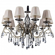 Люстра Omnilux Mezzano OML-79113-10 цвет плафона/подвески Бежевый, Прозрачный, цвет арматуры Бронза