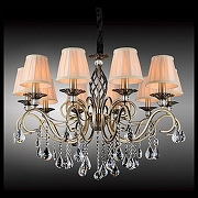Люстра Omnilux Mezzano OML-79113-10 цвет плафона/подвески Бежевый, Прозрачный, цвет арматуры Бронза-3