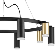 Люстра Lightstar Rullo LR0204058750 цвет плафона/подвески Белый, Золото, Черный, цвет арматуры Черный-3