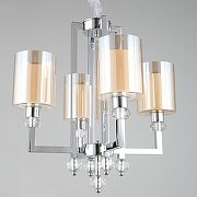 Люстра Omnilux Malito OML-79903-04 цвет плафона/подвески Белый, Прозрачный, цвет арматуры Прозрачный, Хром-1