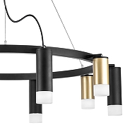 Люстра Lightstar Rullo LR0204058751 цвет плафона/подвески Белый, Золото, Черный, цвет арматуры Черный-3