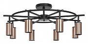 Люстра на штанге Lightstar Rullo LR718308 цвет плафона/подвески Медь, цвет арматуры Черный