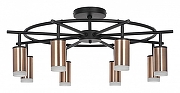 Люстра на штанге Lightstar Rullo LR7183080 цвет плафона/подвески Прозрачный, Медь, цвет арматуры Черный