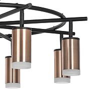 Люстра на штанге Lightstar Rullo LR7183080 цвет плафона/подвески Прозрачный, Медь, цвет арматуры Черный-2