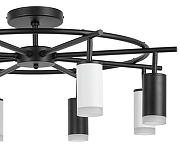 Люстра на штанге Lightstar Rullo LR7183743640 цвет плафона/подвески Белый, Черный, цвет арматуры Черный-2