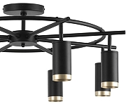 Люстра на штанге Lightstar Rullo LR71837840 цвет плафона/подвески Черный, Золото, цвет арматуры Черный-2