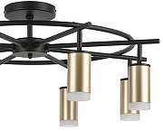Люстра на штанге Lightstar Rullo LR7184080 цвет плафона/подвески Золото, цвет арматуры Черный-2