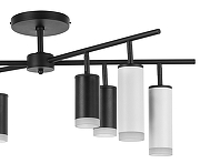 Люстра на штанге Lightstar Rullo LR7283748640 цвет плафона/подвески Белый, Черный, цвет арматуры Черный-2