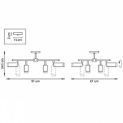 Люстра на штанге Lightstar Rullo LR7283748640 цвет плафона/подвески Белый, Черный, цвет арматуры Черный-3
