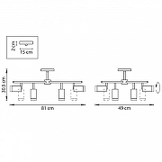 Люстра на штанге Lightstar Rullo LR7283780 цвет плафона/подвески Прозрачный, Хром, цвет арматуры Черный-3