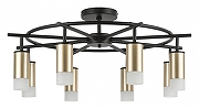 Люстра на штанге Lightstar Rullo LR7184081 цвет плафона/подвески Золото, цвет арматуры Черный