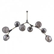Люстра на штанге Omnilux Savelletri OML-93707-08 цвет плафона/подвески Серый, цвет арматуры Золото, Черный