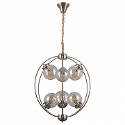 Люстра Omnilux Serrano OML-94513-06 цвет плафона/подвески Оранжевый, цвет арматуры Бронза-1