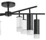 Люстра на штанге Lightstar Rullo LR7283648741 цвет плафона/подвески Белый, Черный, цвет арматуры Черный-2