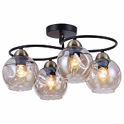 Люстра Omnilux Carini OML-95007-04 цвет плафона/подвески Тонированный, цвет арматуры Бронза, Черный