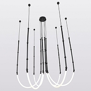 Люстра Lussole Bend LSP-7069 цвет плафона/подвески Белый, цвет арматуры Черный