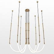 Люстра Lussole Bend LSP-7071 цвет плафона/подвески Белый, цвет арматуры Золото