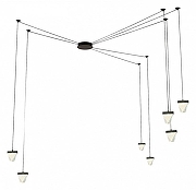 Люстра Lussole Littlerock LSP-7096 цвет плафона/подвески Прозрачный, цвет арматуры Черный