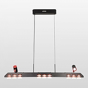 Люстра Lussole Gilbert LSP-7173 цвет плафона/подвески Белый, цвет арматуры Медь, Черный-1