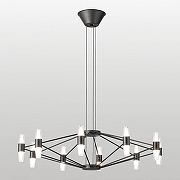 Люстра Lussole Hopkins LSP-7408 цвет плафона/подвески Белый, Прозрачный, цвет арматуры Черный-2